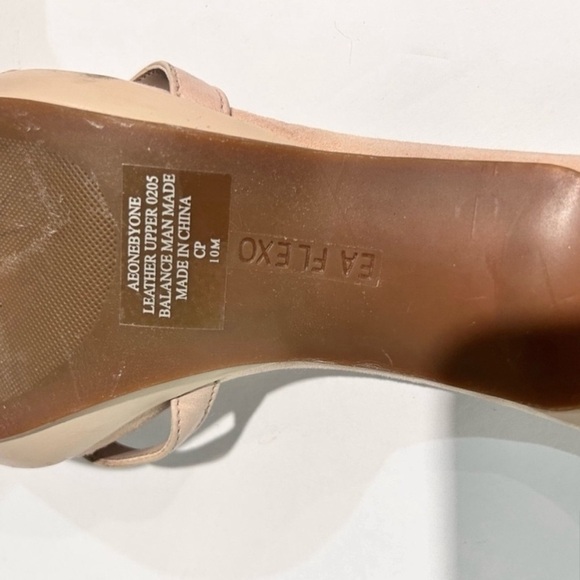 Enzo Angiolini Cream Slide Sandals with Rose Detail - Picture 14 of 15